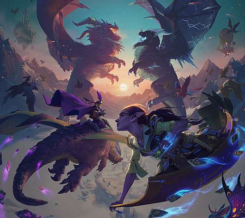 Hearthstone: Descent of Dragons Mobile Horizontal wallpaper or background