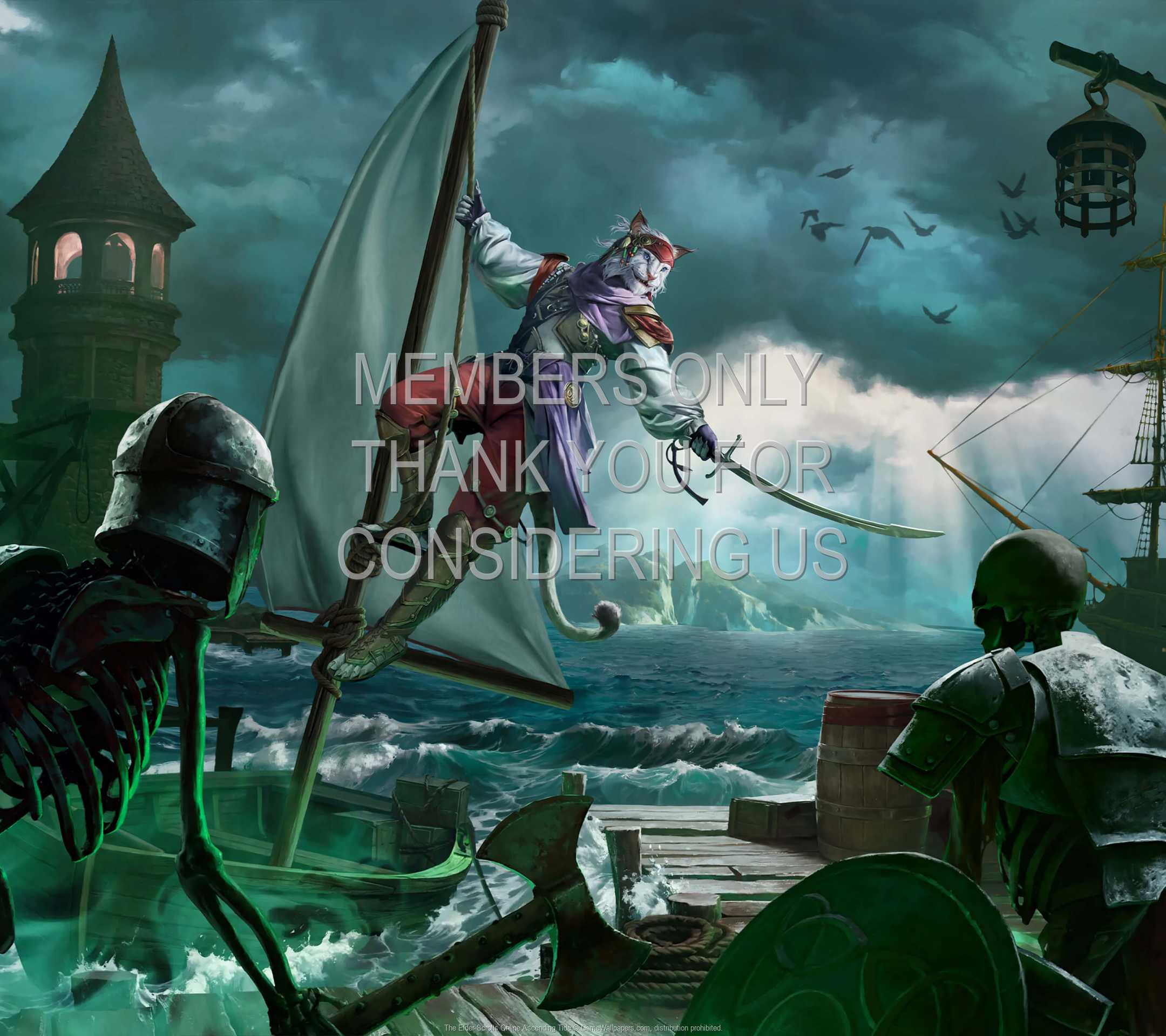 The Elder Scrolls Online: Ascending Tide 1080p Horizontal Mobile fond d'cran 01