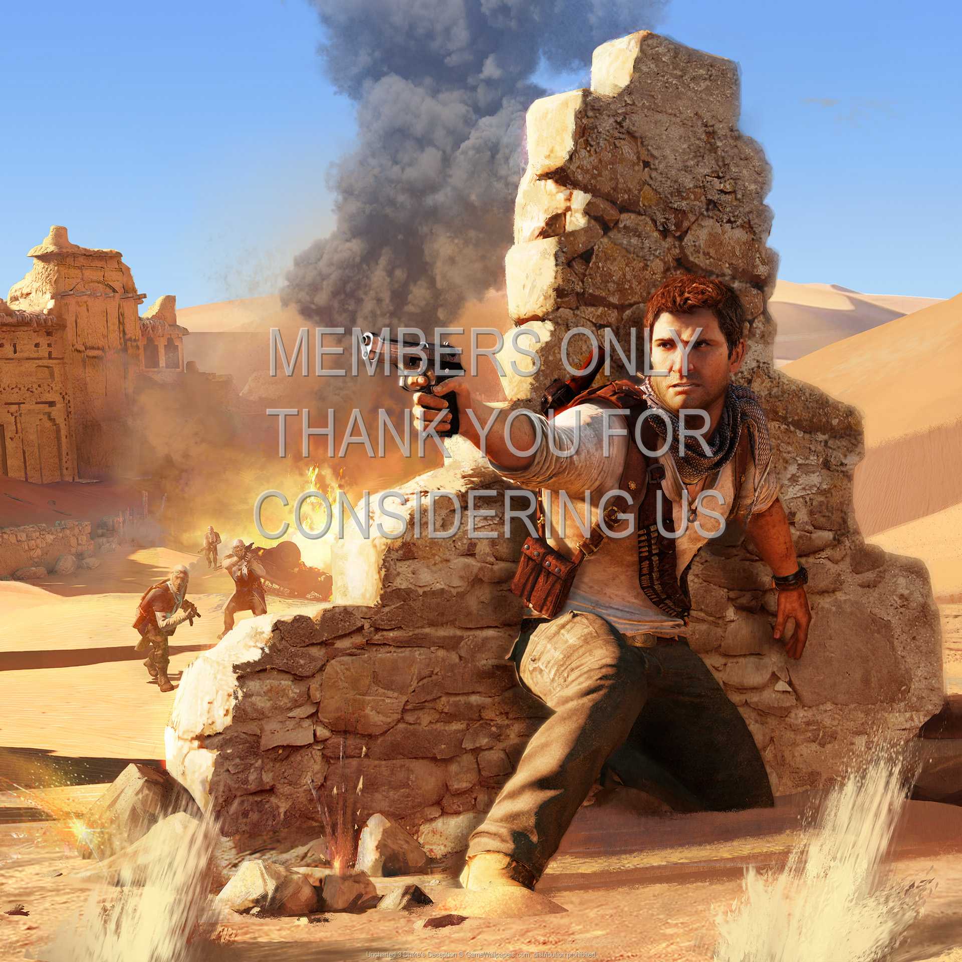 Uncharted 3: Drake's Deception 1080p Horizontal Mobiele achtergrond 02