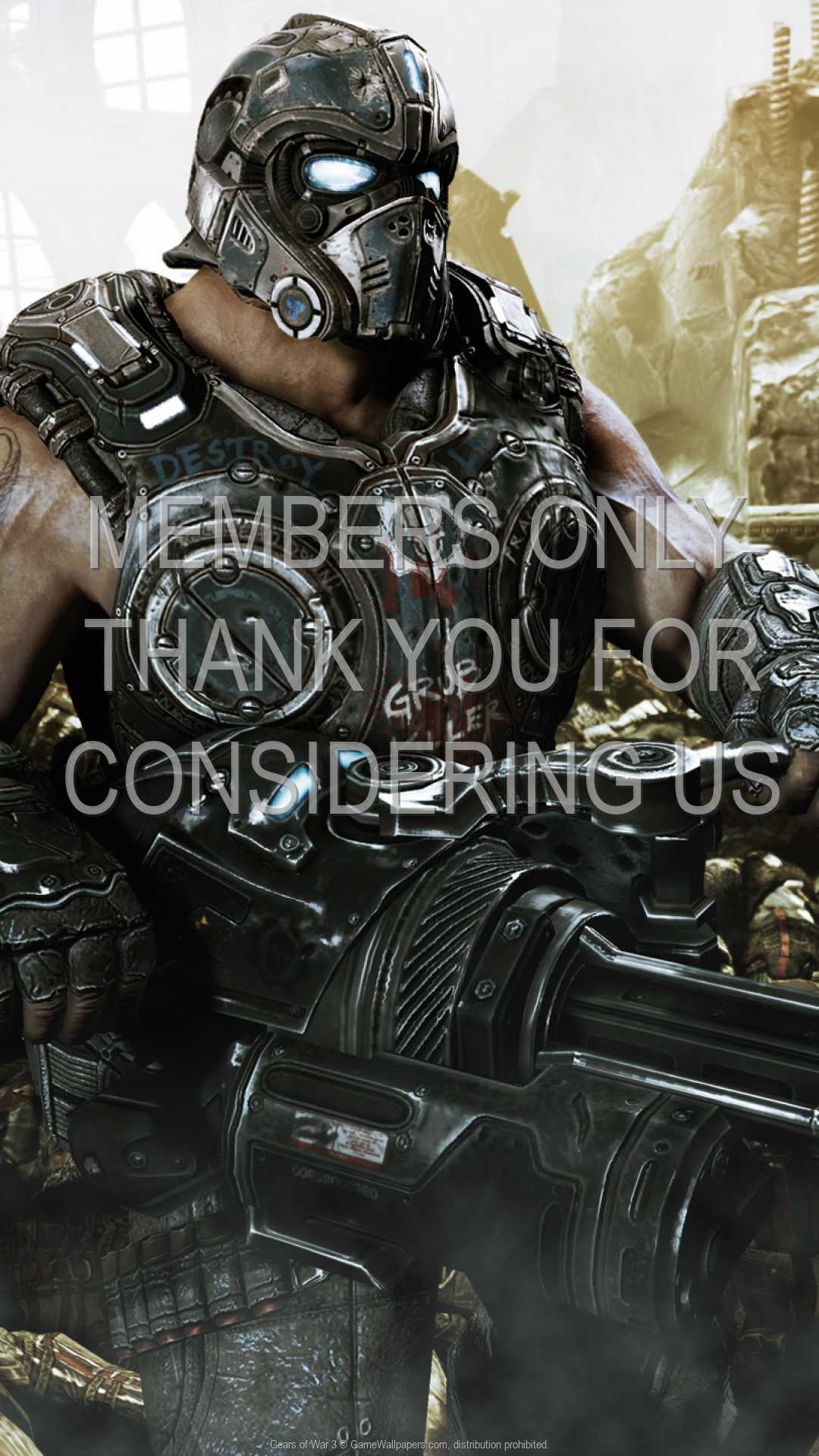 Gears of War 3 1080p Vertical Handy Hintergrundbild 02