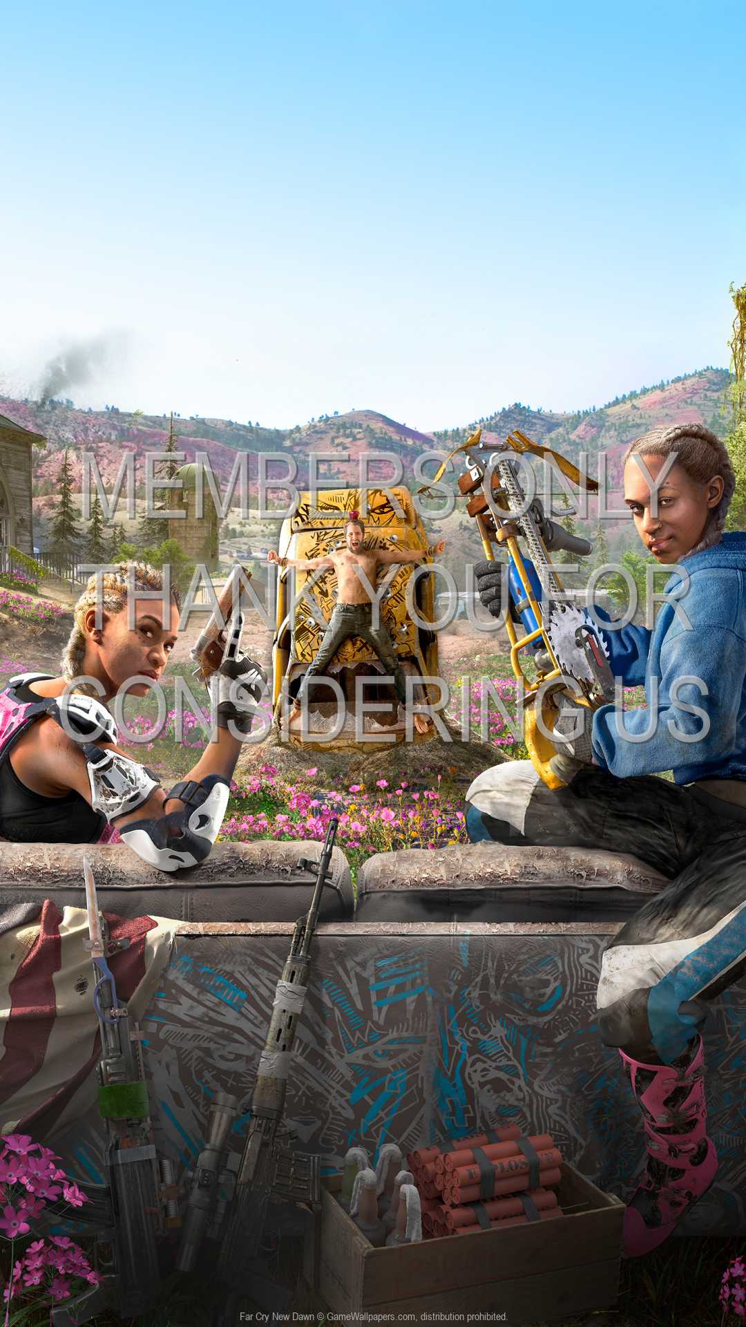 Far Cry New Dawn 1080p Vertical Mobiele achtergrond 02