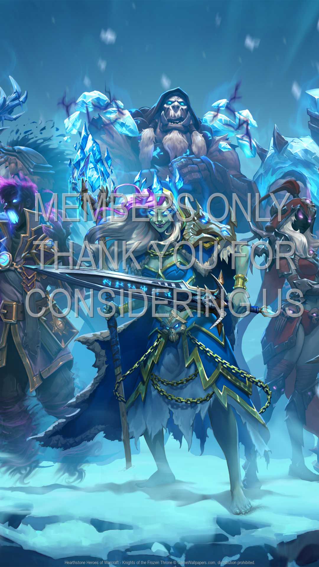 Hearthstone: Heroes of Warcraft - Knights of the Frozen Throne 1080p Vertical Handy Hintergrundbild 02