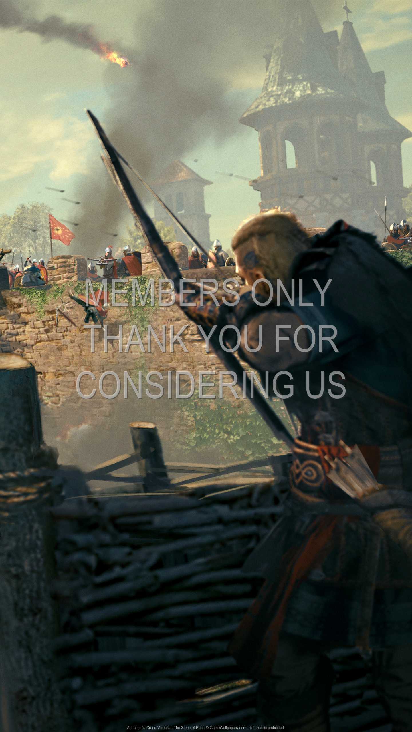 Assassin's Creed: Valhalla - The Siege of Paris 1440p Vertical Mobiele achtergrond 02