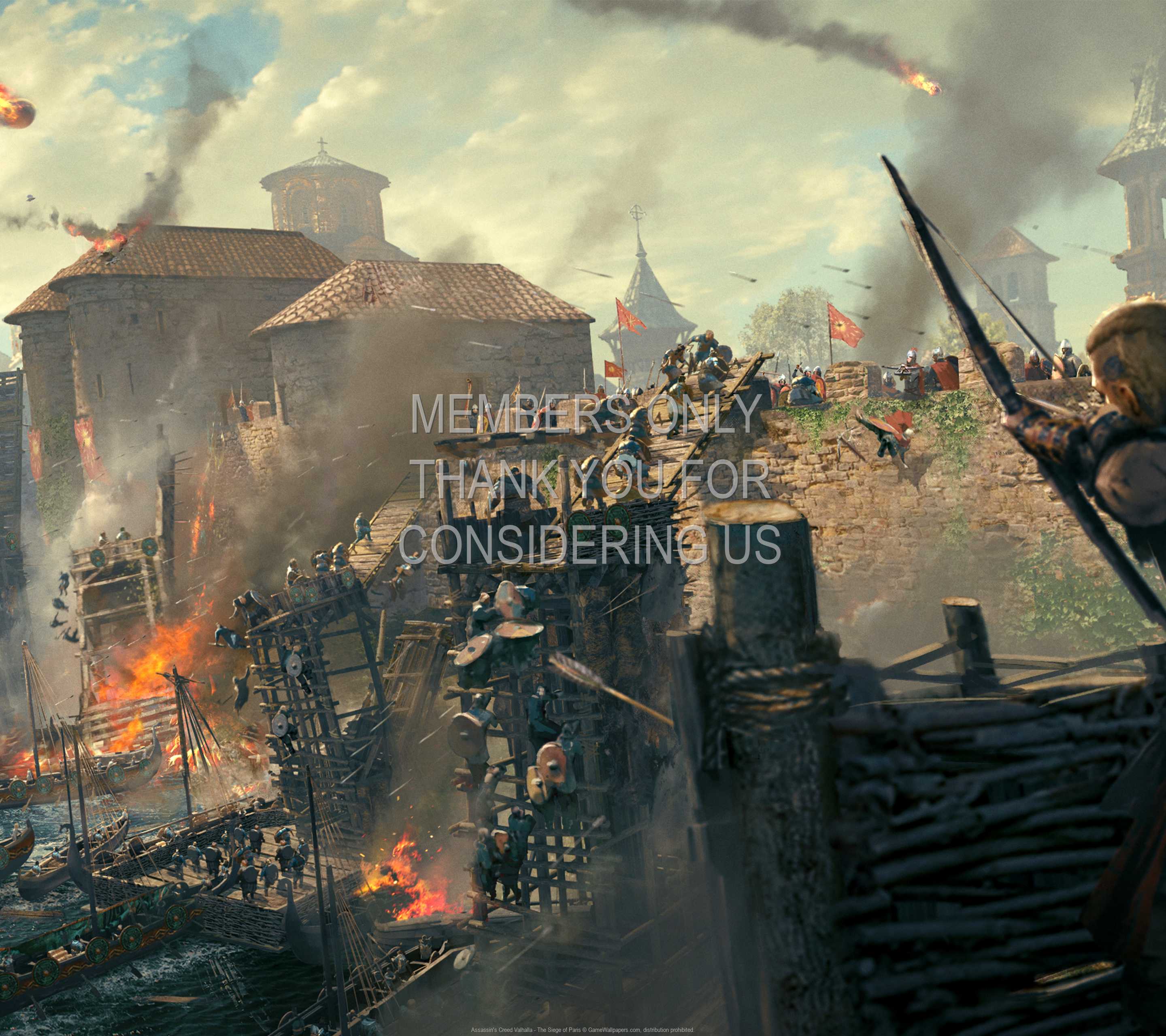 Assassin's Creed: Valhalla - The Siege of Paris 1440p Horizontal Mobile fond d'cran 02