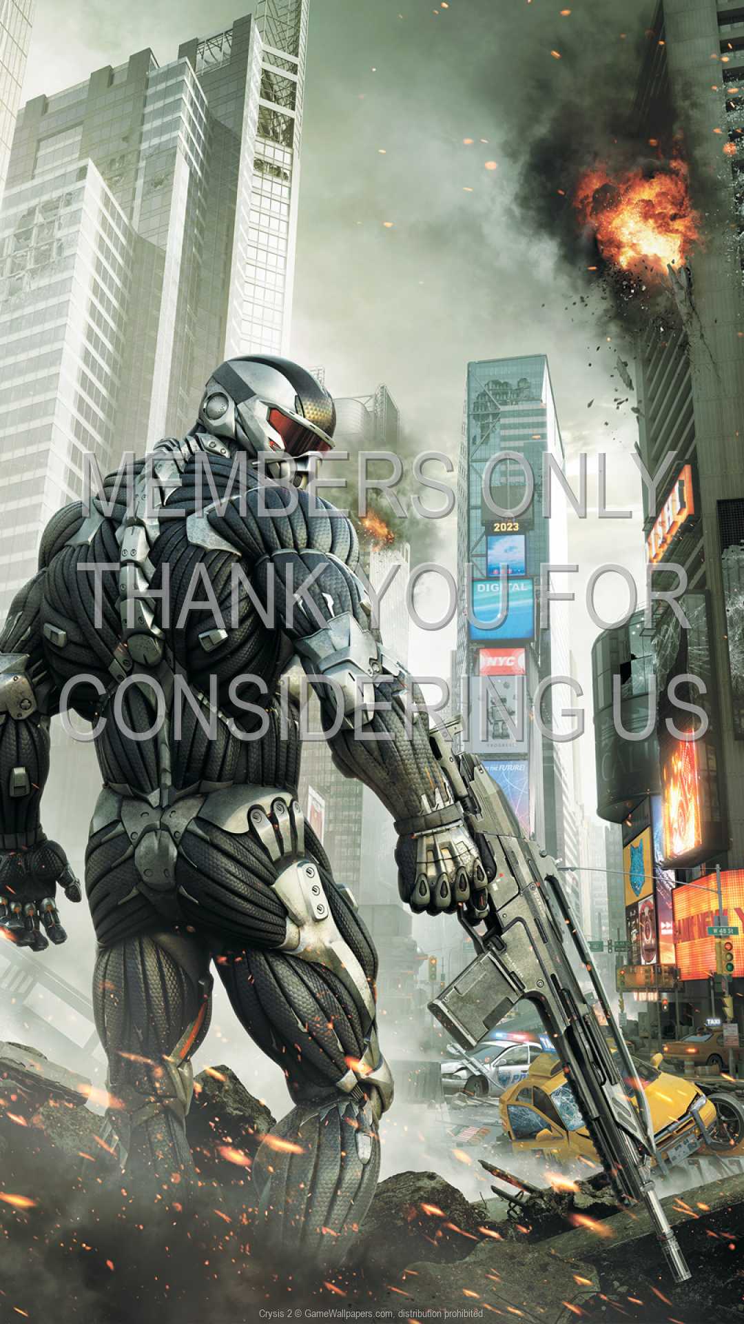 Crysis 2 1080p Vertical Mobiele achtergrond 09