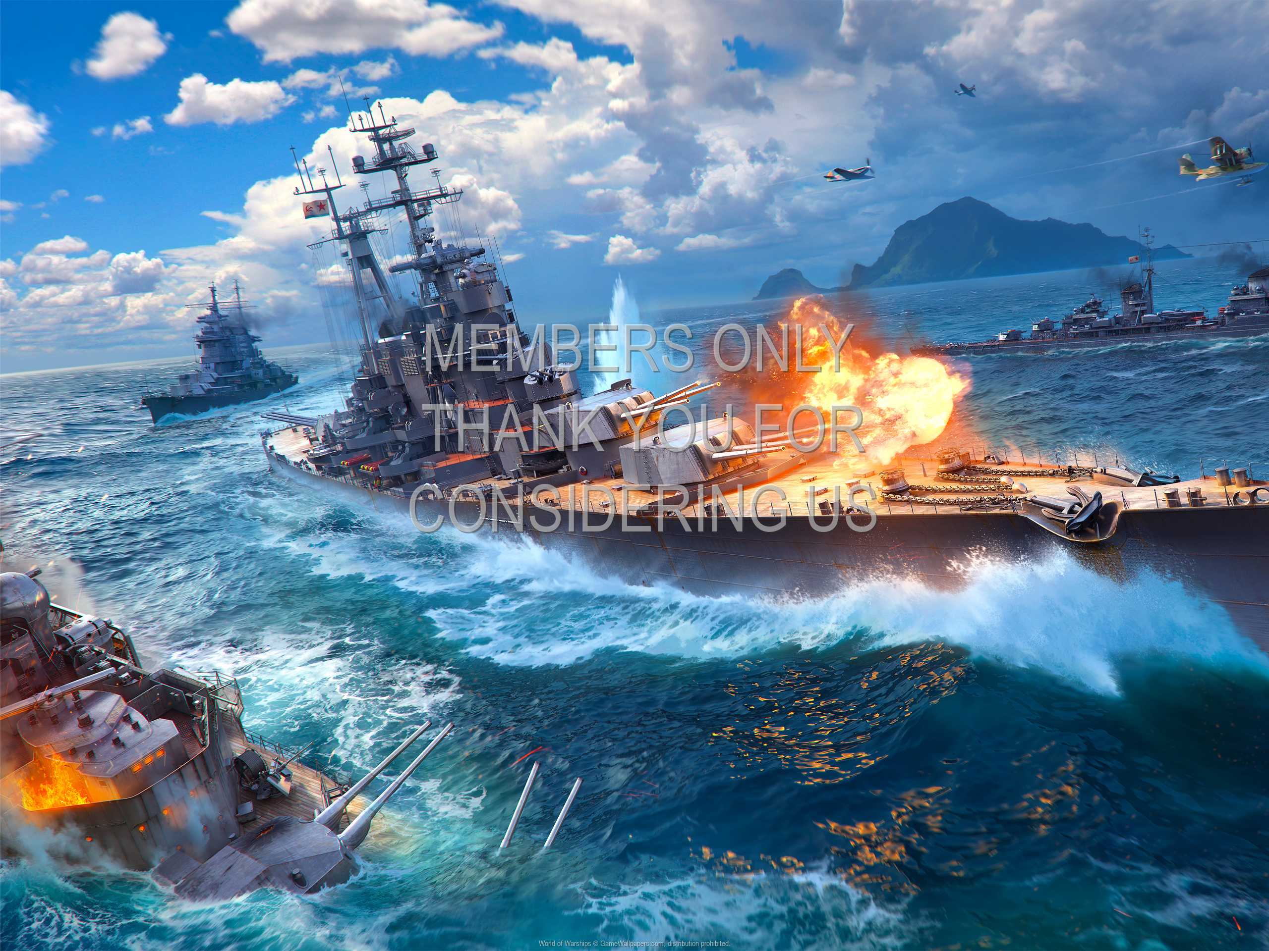 World of Warships 1080p%20Horizontal Mobiele achtergrond 10