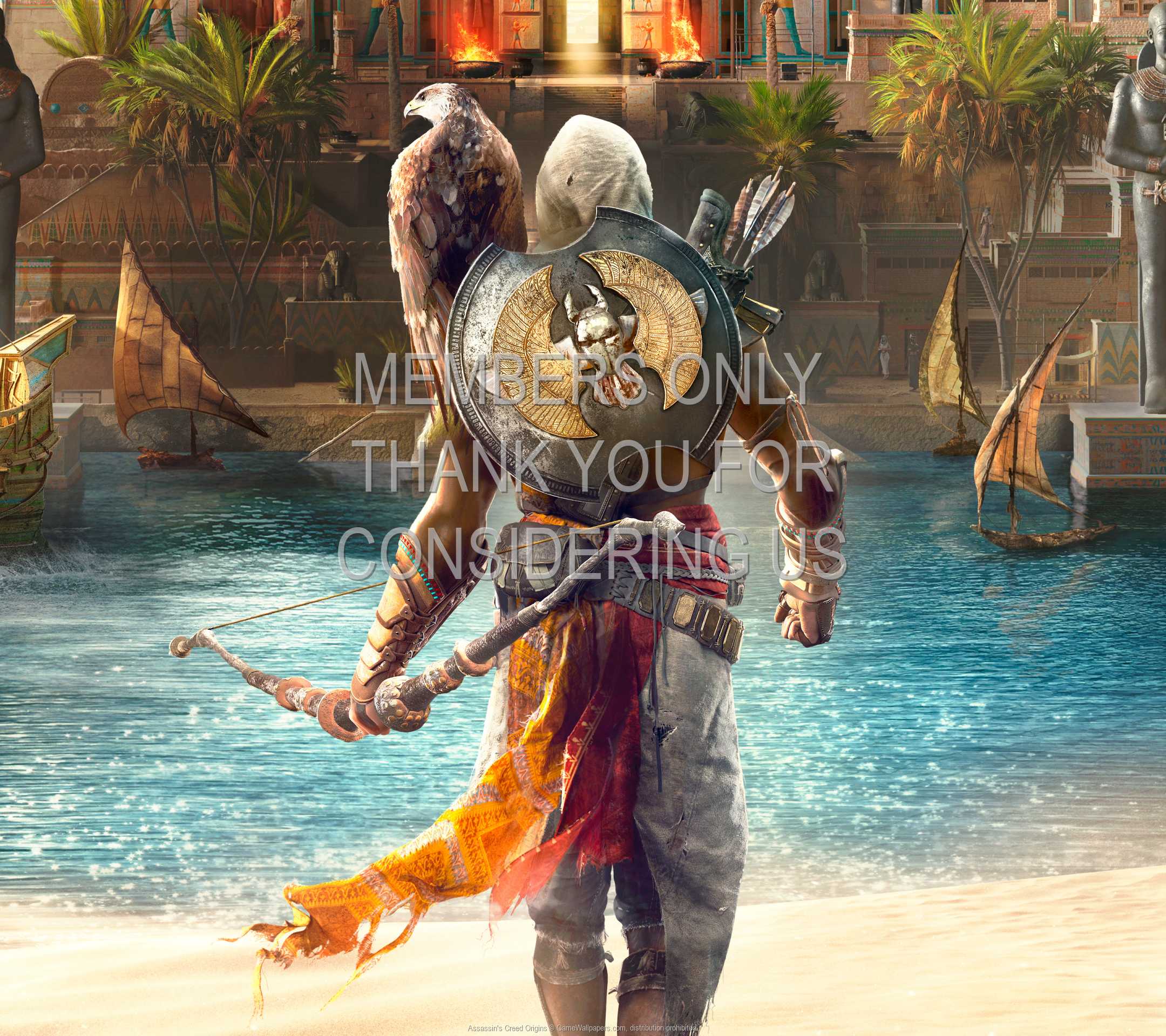 Assassin's Creed: Origins 1080p Horizontal Mobiele achtergrond 01