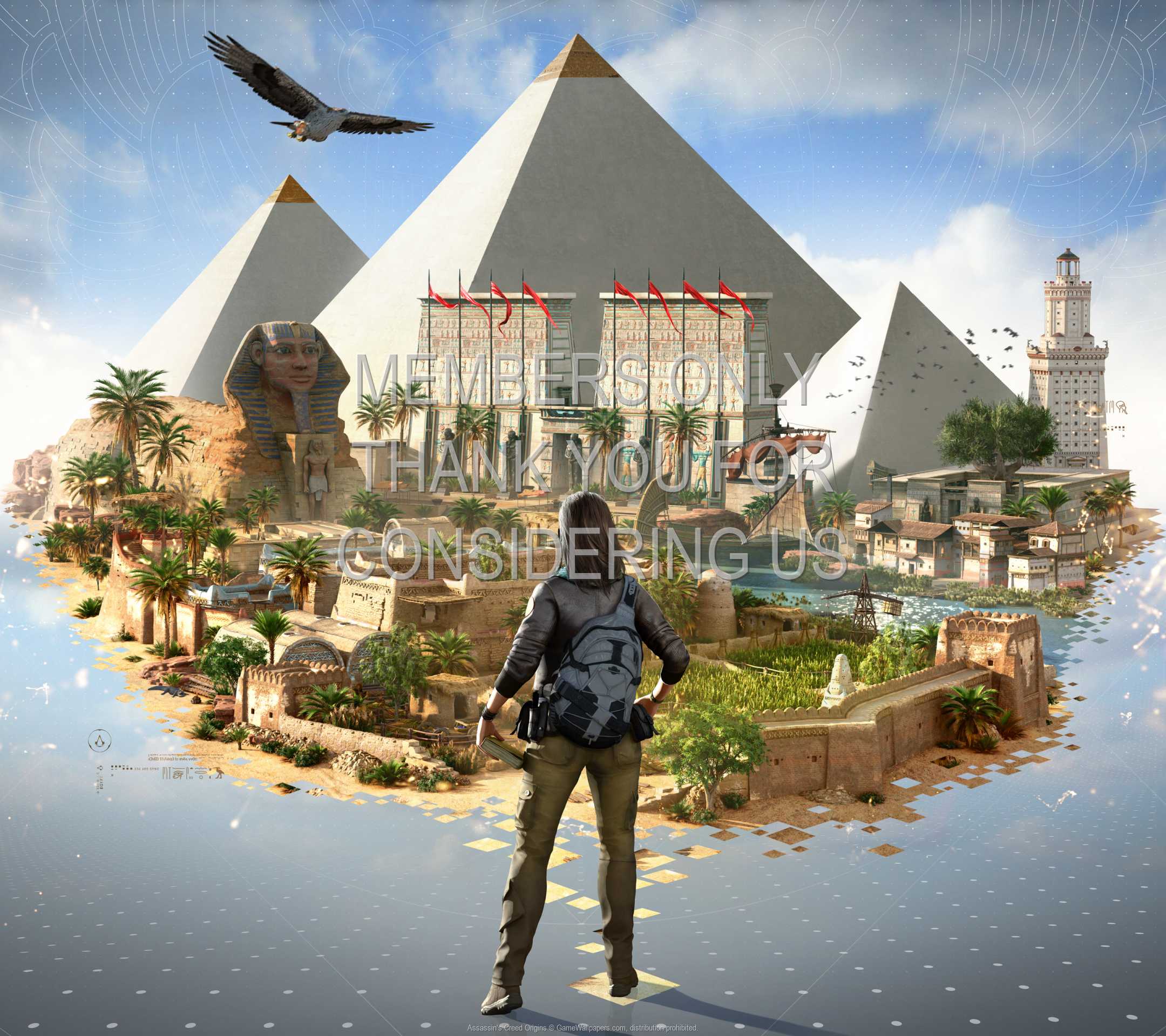 Assassin's Creed: Origins 1080p Horizontal Mobiele achtergrond 20