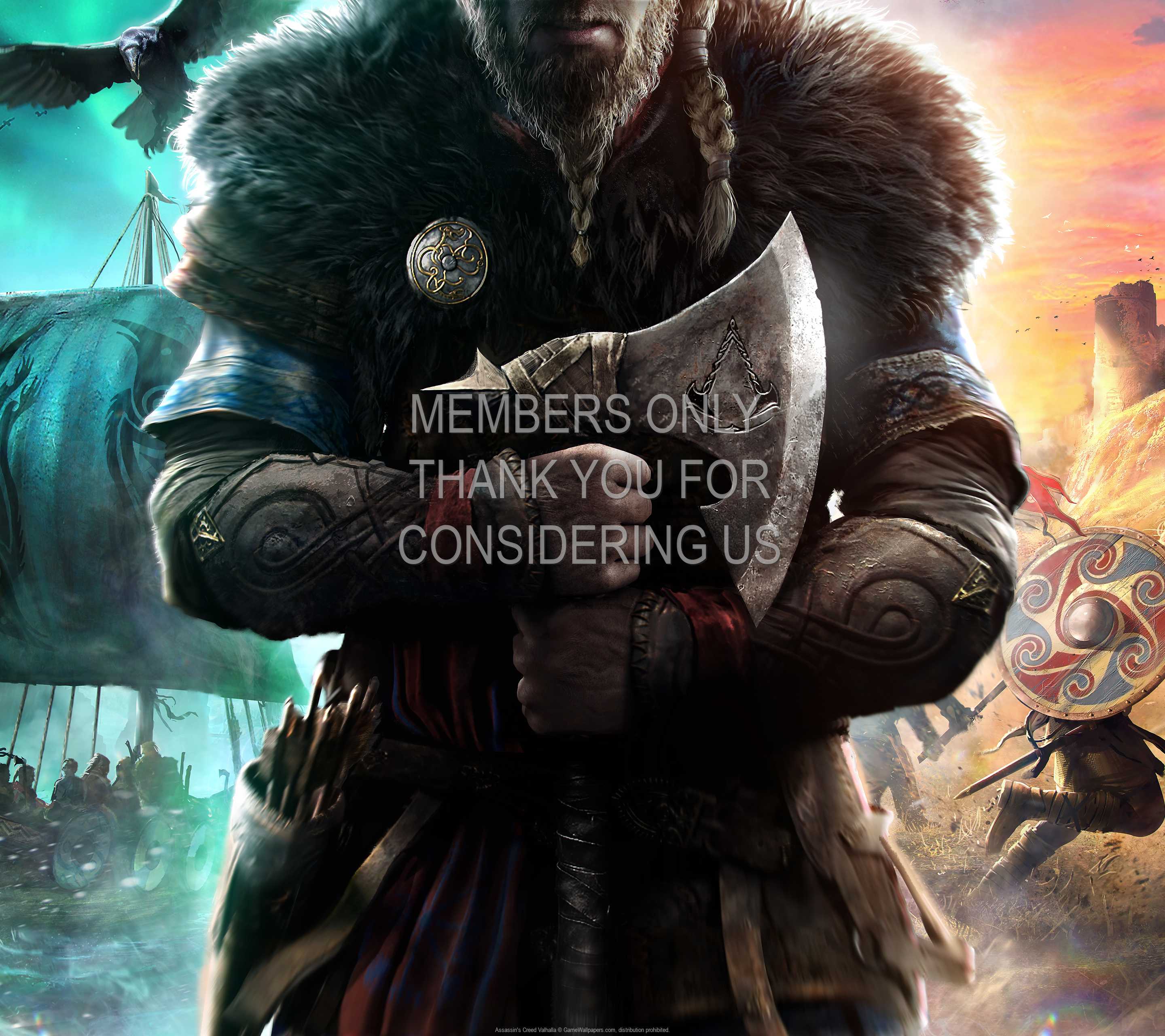 Assassin's Creed: Valhalla 1440p Horizontal Mobiele achtergrond 01