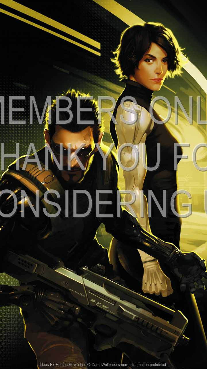 Deus Ex: Human Revolution 720p Vertical Mobiele achtergrond 14
