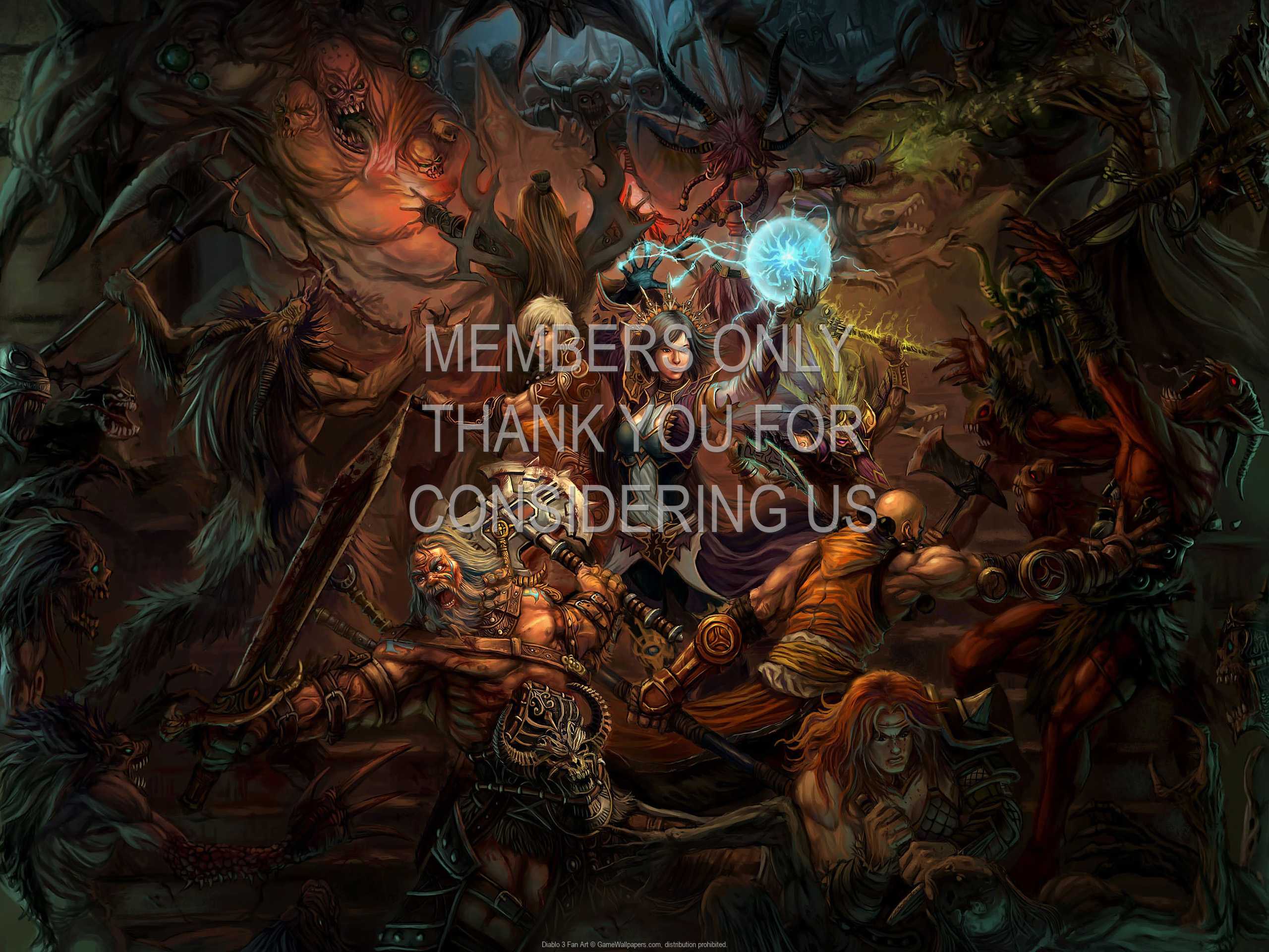 Diablo 3 Fan Art 1080p Horizontal Mobiele achtergrond 04