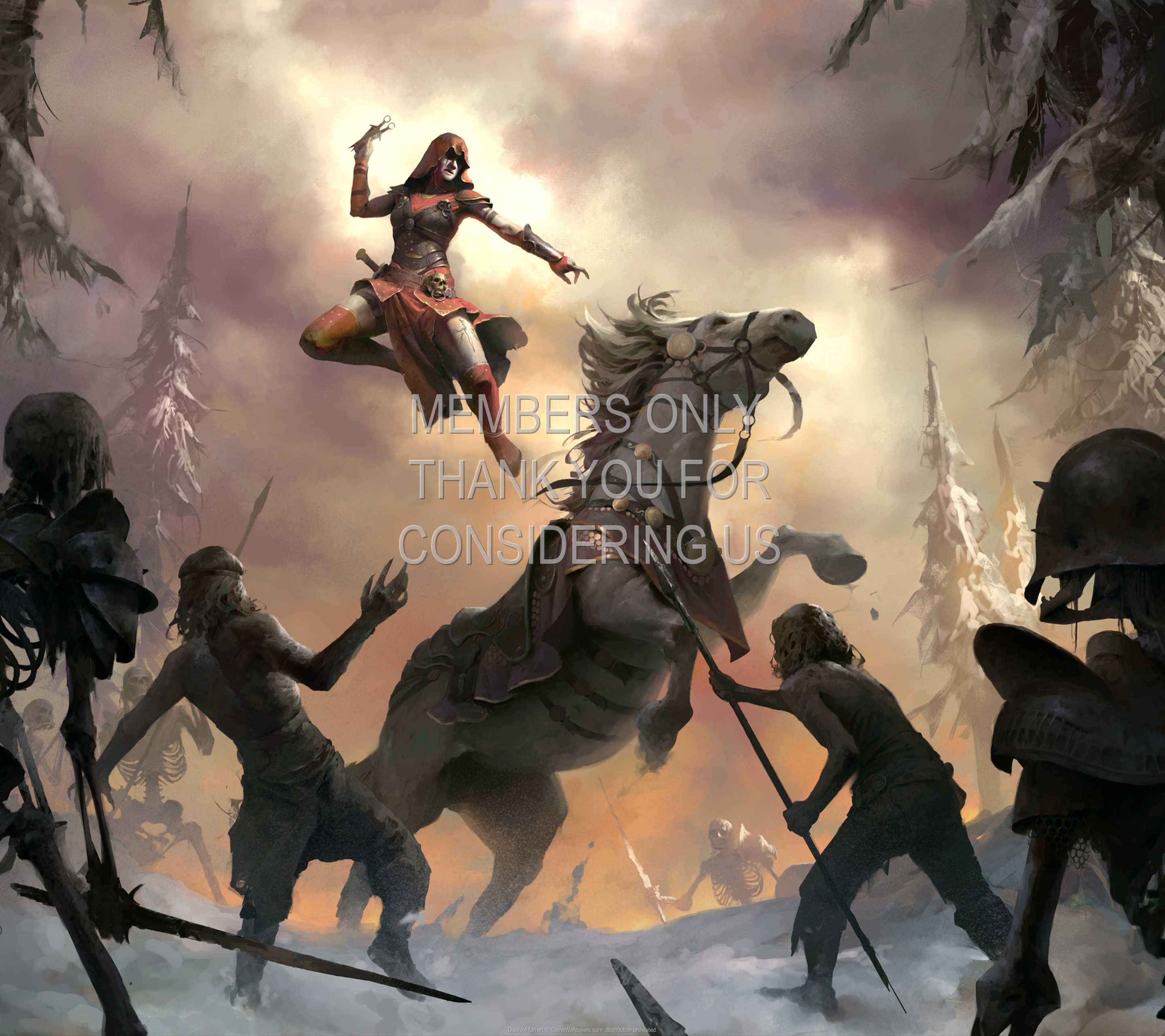 Diablo 4 fan art 1440p Horizontal Mobiele achtergrond 07