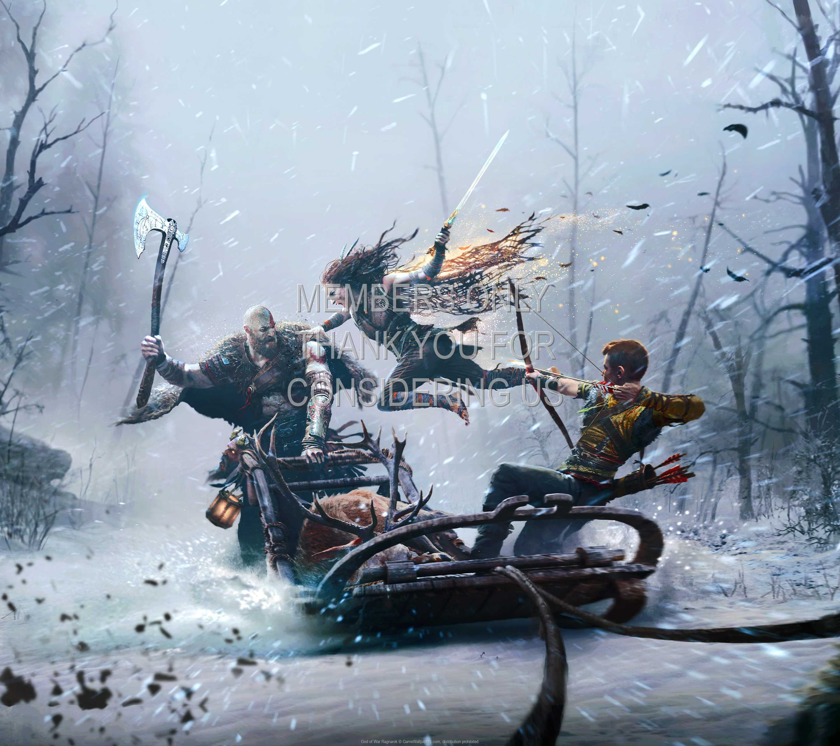 God of War: Ragnarok 1440p Horizontal Mobiele achtergrond 02