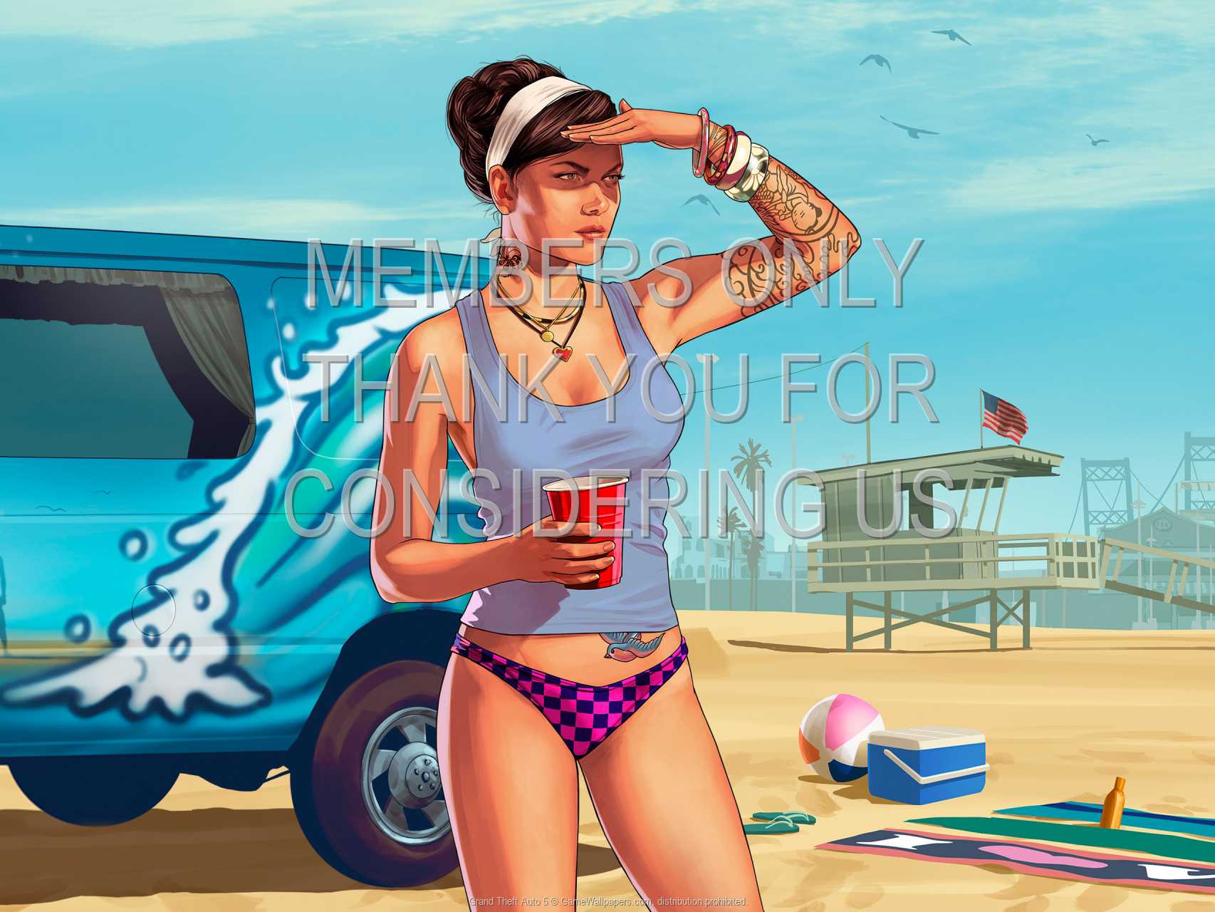 Grand Theft Auto 5 720p Horizontal Mobiele achtergrond 04