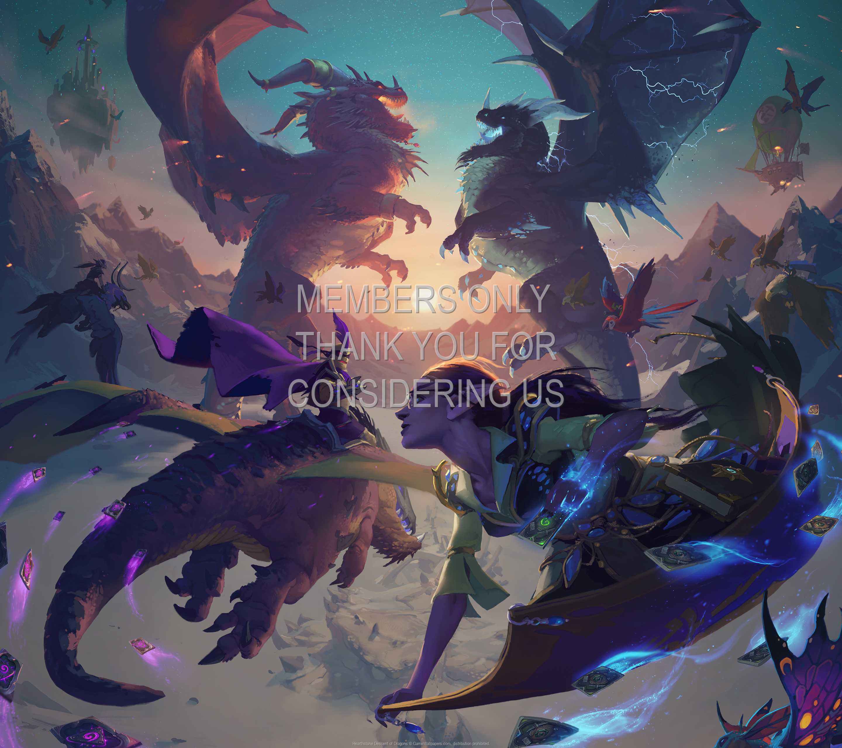 Hearthstone: Descent of Dragons 1440p Horizontal Mobile fond d'cran 01