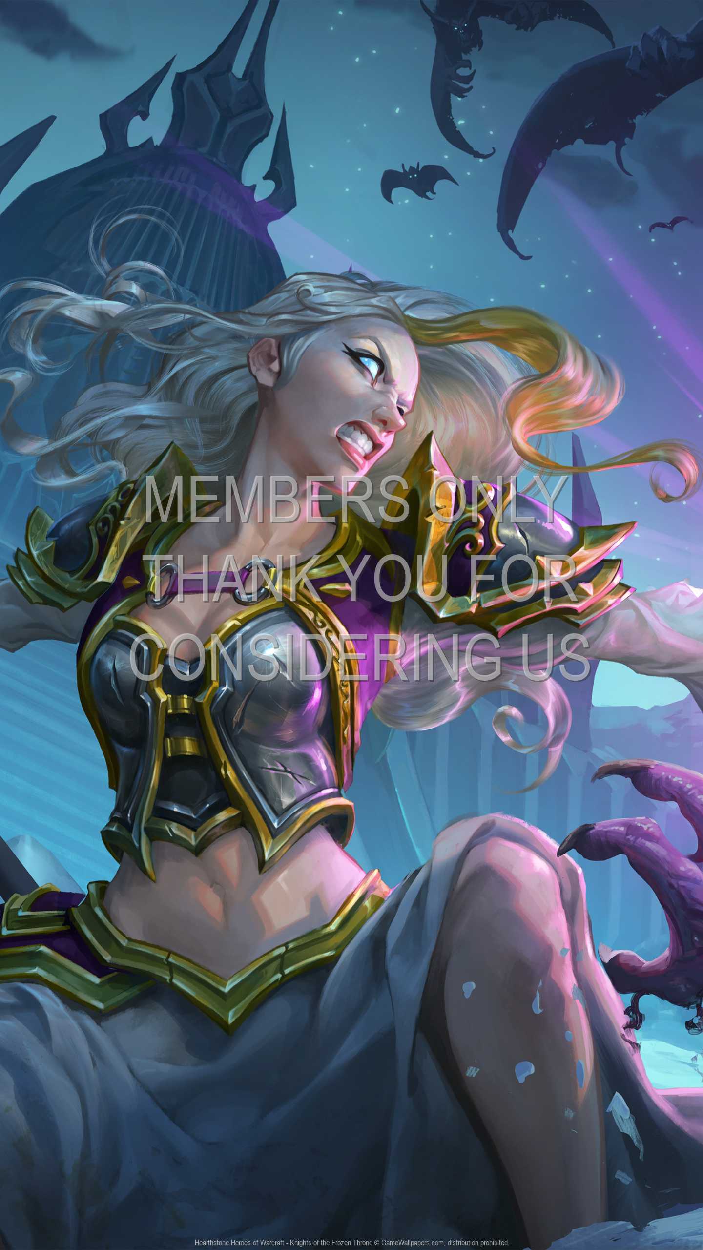 Hearthstone: Heroes of Warcraft - Knights of the Frozen Throne 1440p Vertical Mobiele achtergrond 01