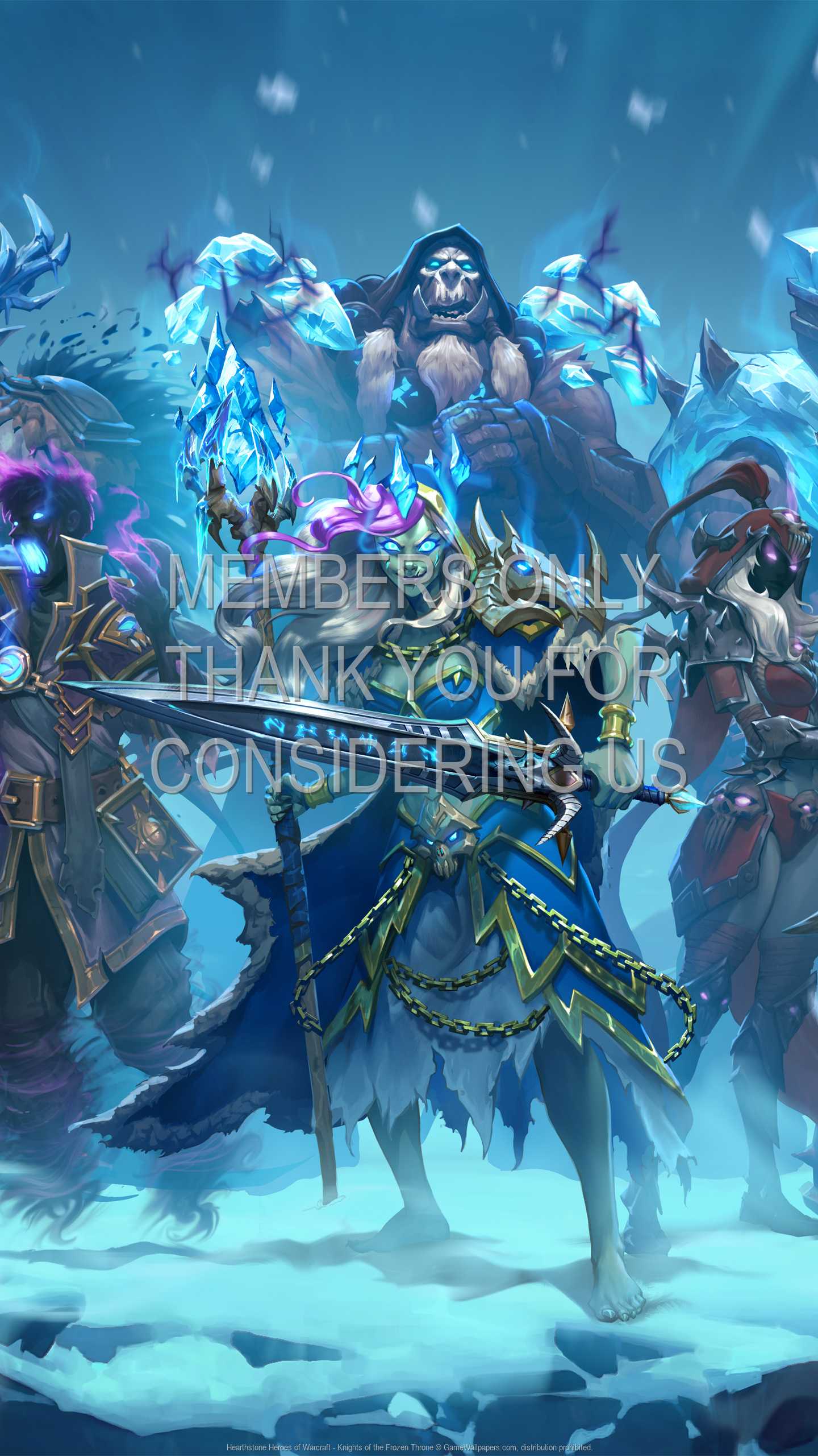 Hearthstone: Heroes of Warcraft - Knights of the Frozen Throne 1440p Vertical Mobile fond d'cran 02