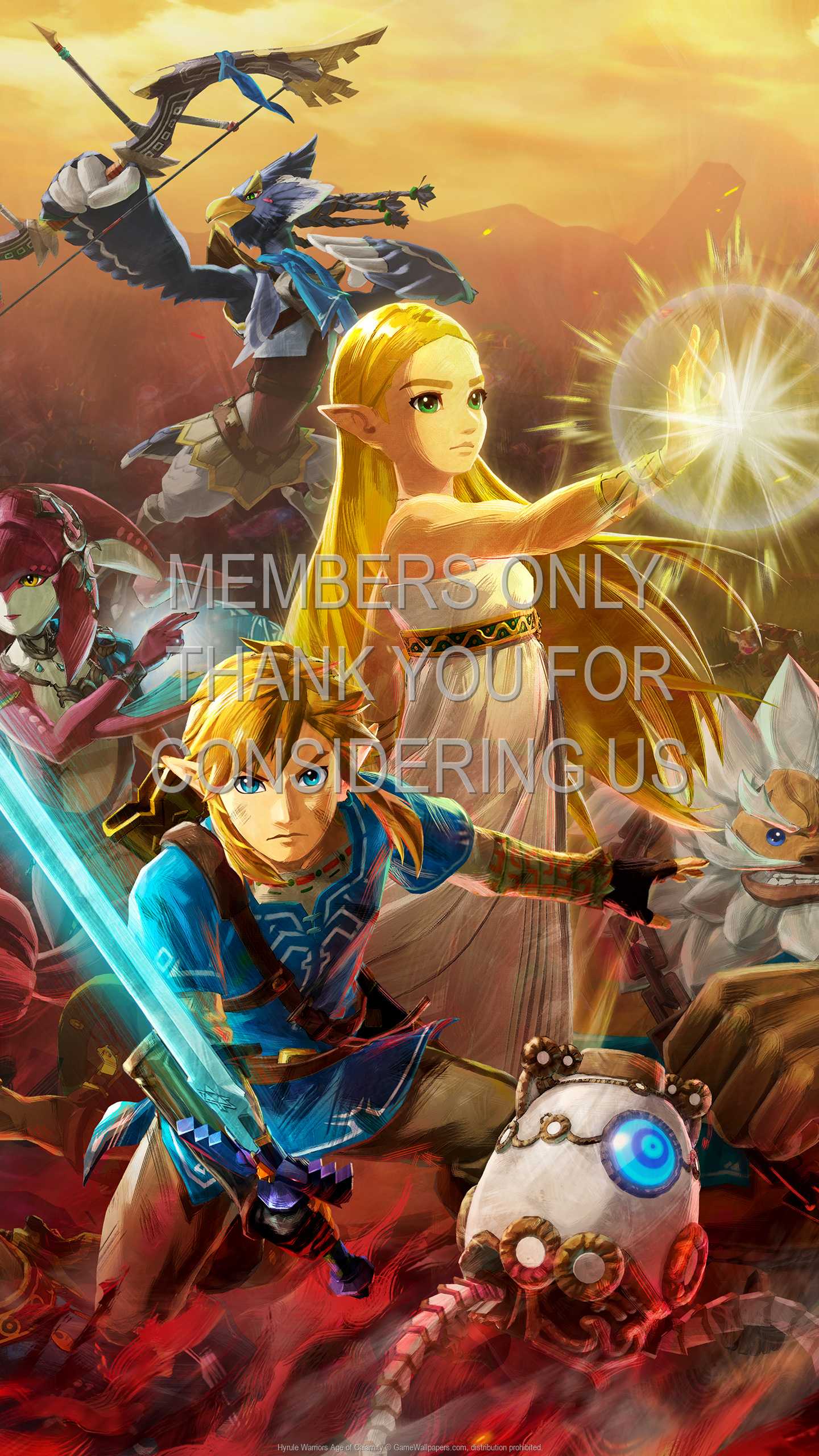 Hyrule Warriors: Age of Calamity 1440p Vertical Mobile fond d'cran 01
