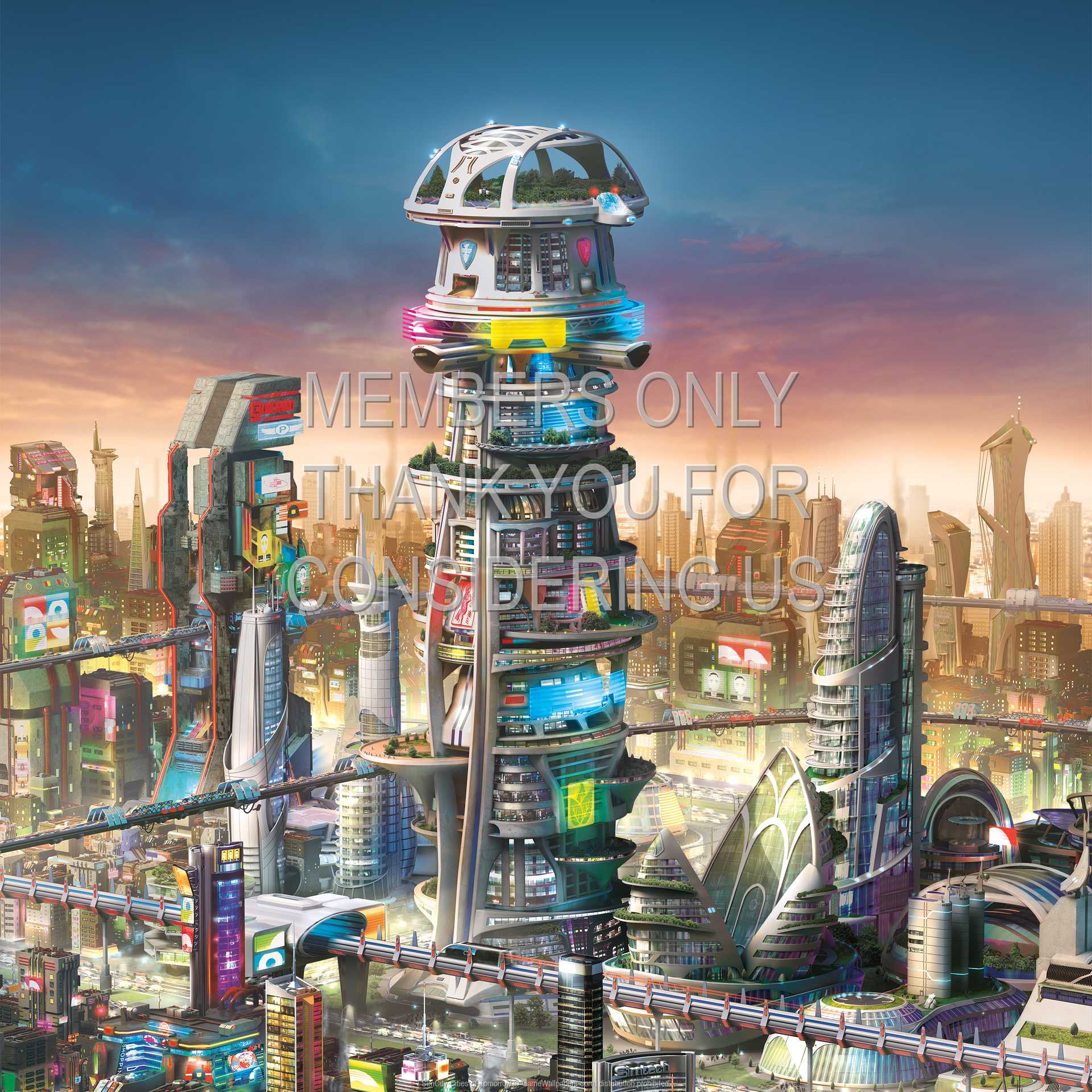 SimCity: Cities of Tomorrow 1080p Horizontal Mobiele achtergrond 01