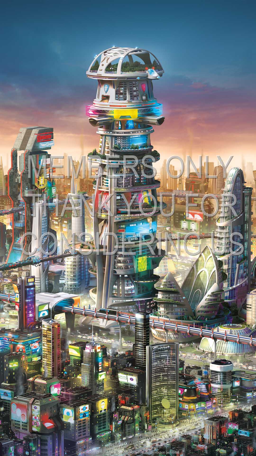 SimCity: Cities of Tomorrow 1080p Vertical Mobile fond d'cran 01