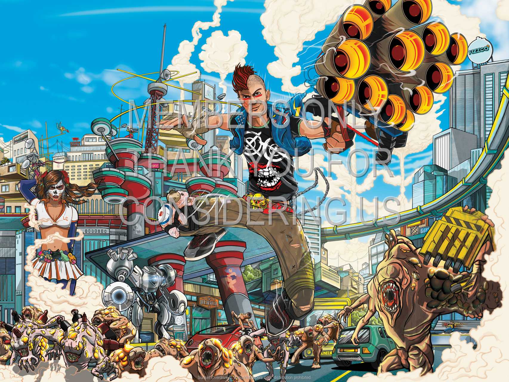 Sunset Overdrive 720p Horizontal Mobile wallpaper or background 01
