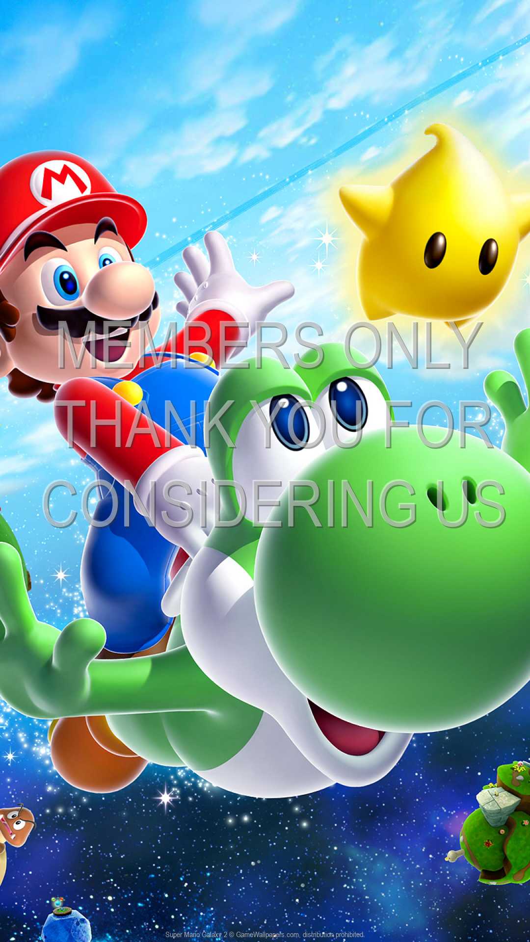 Super Mario Galaxy 2 1080p Vertical Mobiele achtergrond 01
