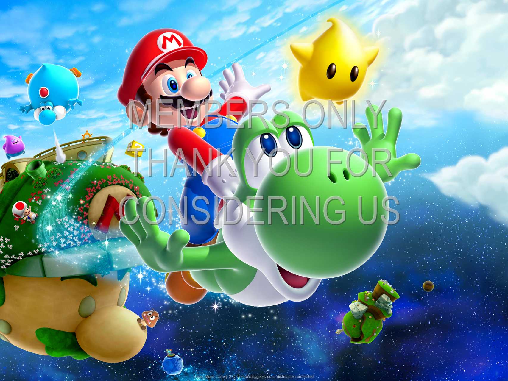 Super Mario Galaxy 2 720p Horizontal Mobiele achtergrond 01