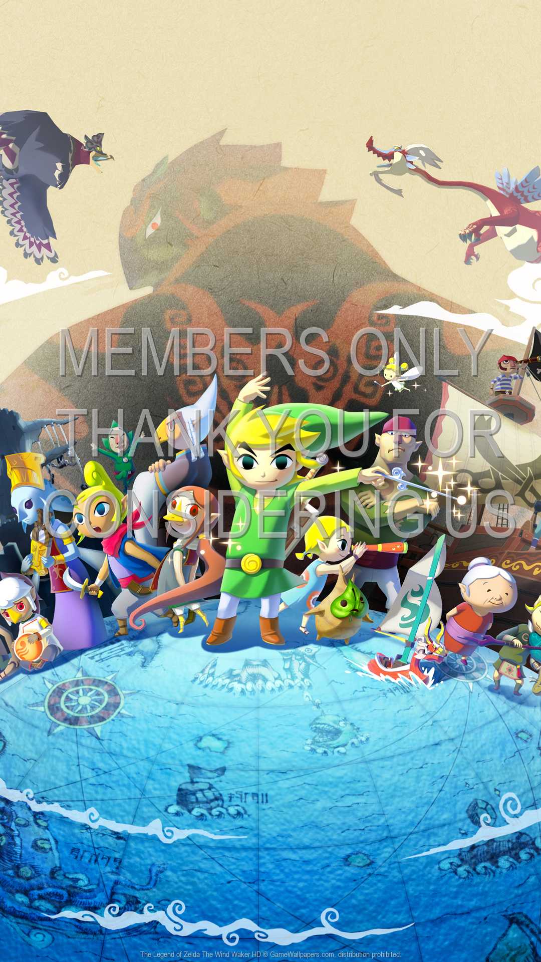The Legend of Zelda: The Wind Waker HD 1080p Vertical Mobiele achtergrond 01