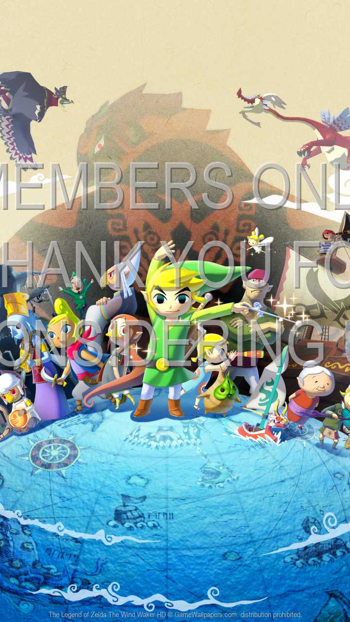 The Legend of Zelda: The Wind Waker HD 720p Vertical Mobiele achtergrond 01
