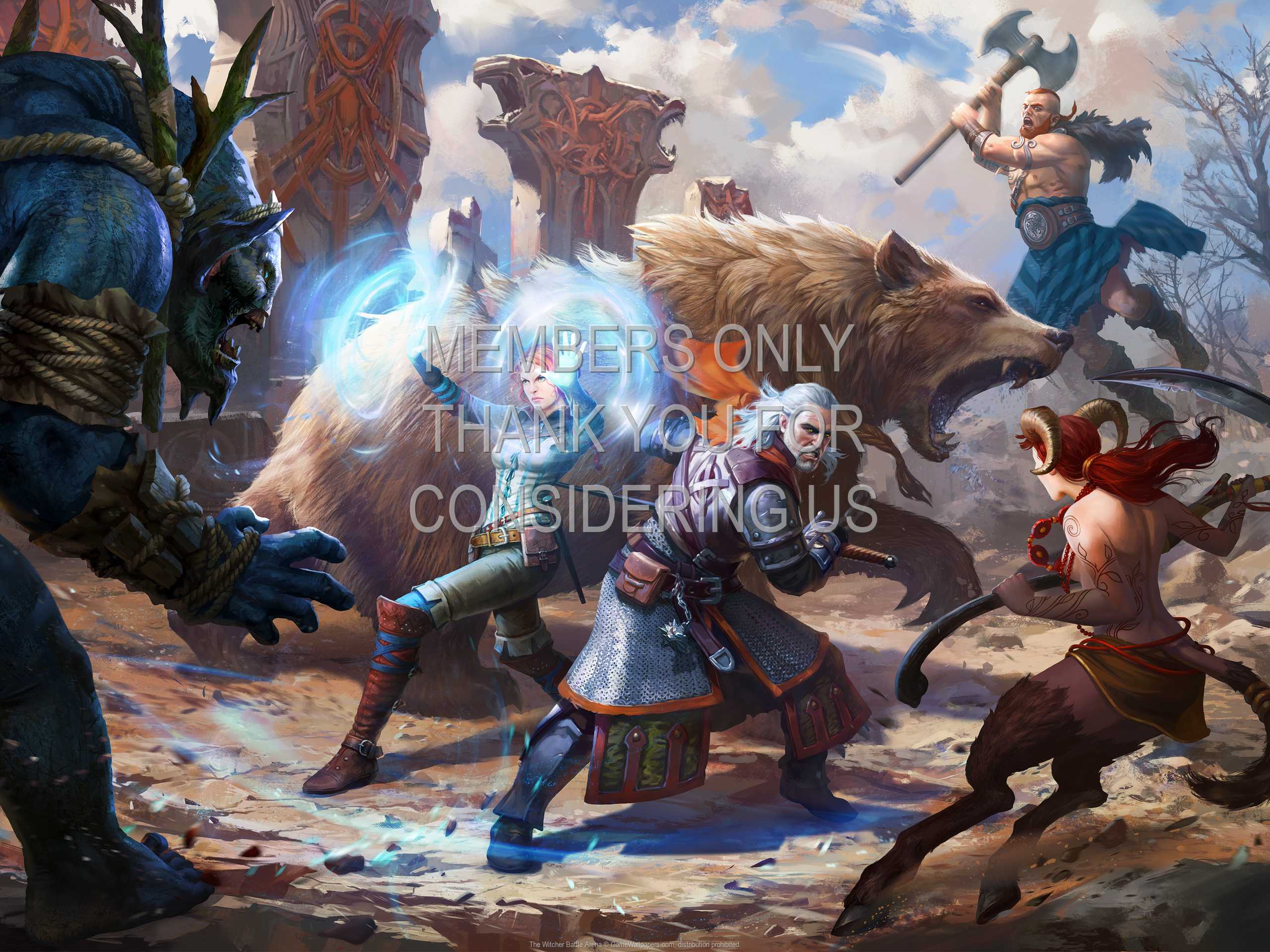The Witcher Battle Arena 1080p Horizontal Mobiele achtergrond 04