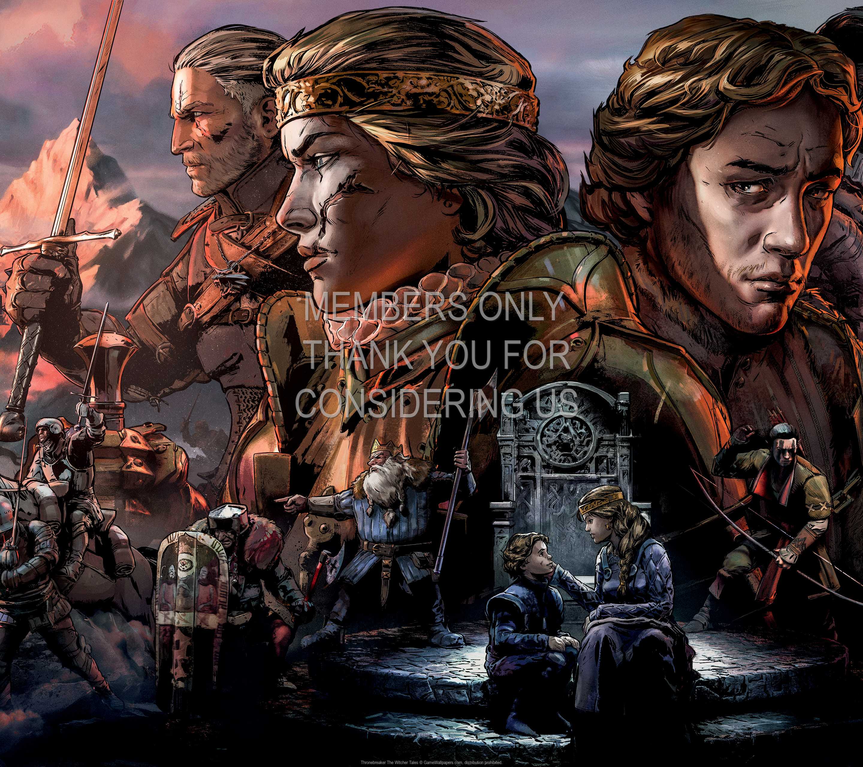 Thronebreaker: The Witcher Tales 1440p Horizontal Mobiele achtergrond 01