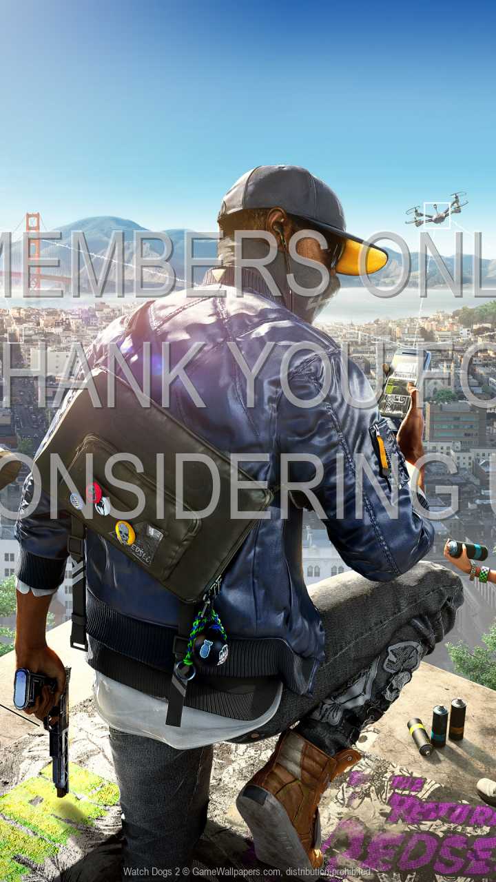 Watch Dogs 2 720p Vertical Mobiele achtergrond 01