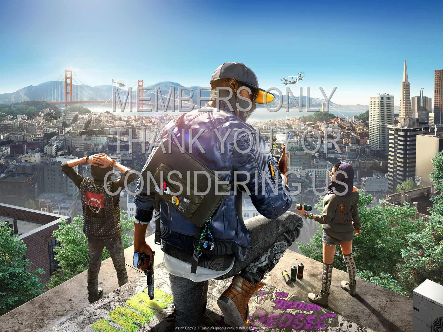 Watch Dogs 2 720p Horizontal Mobile wallpaper or background 01