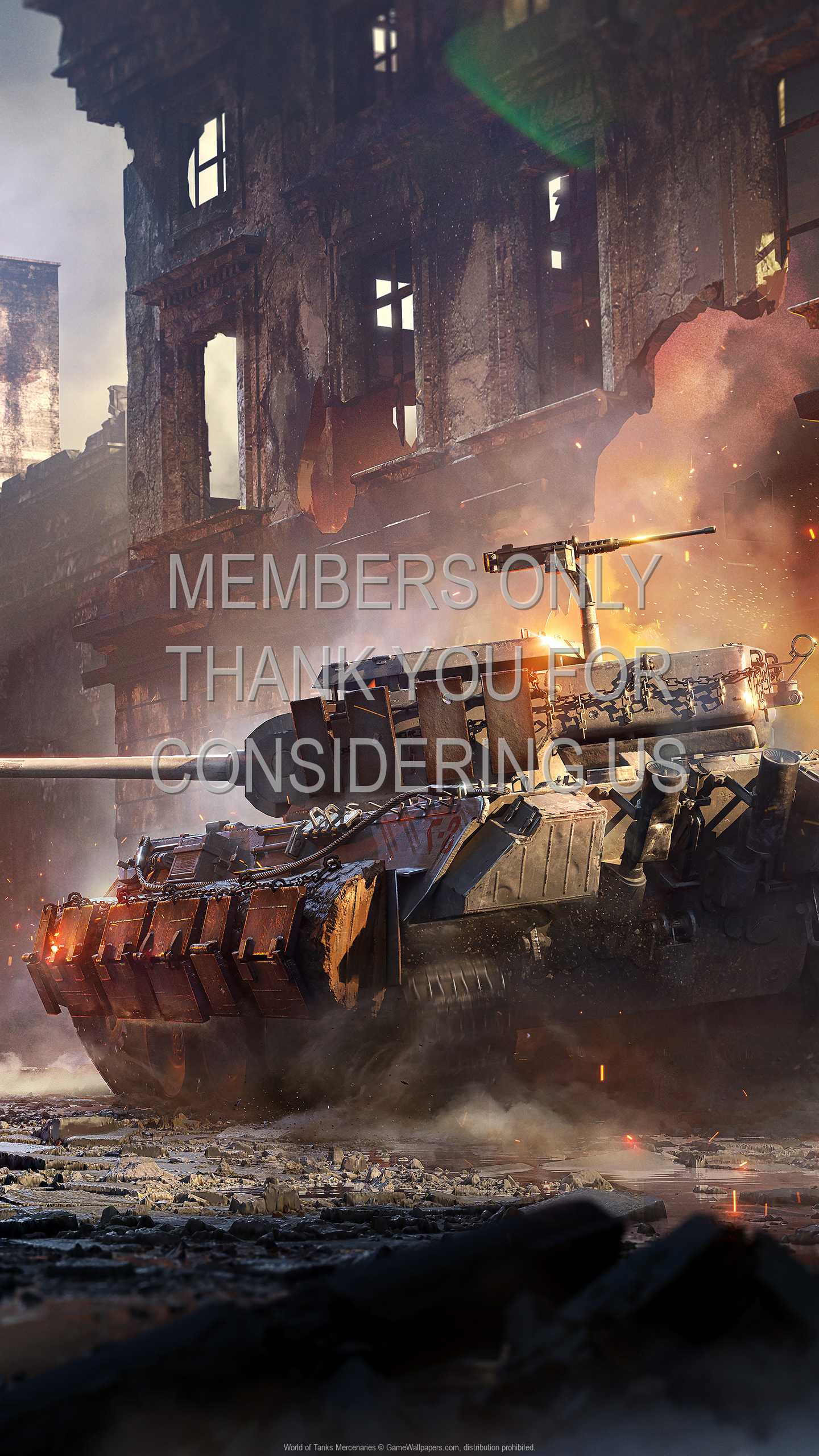 World of Tanks: Mercenaries 1440p Vertical Handy Hintergrundbild 01