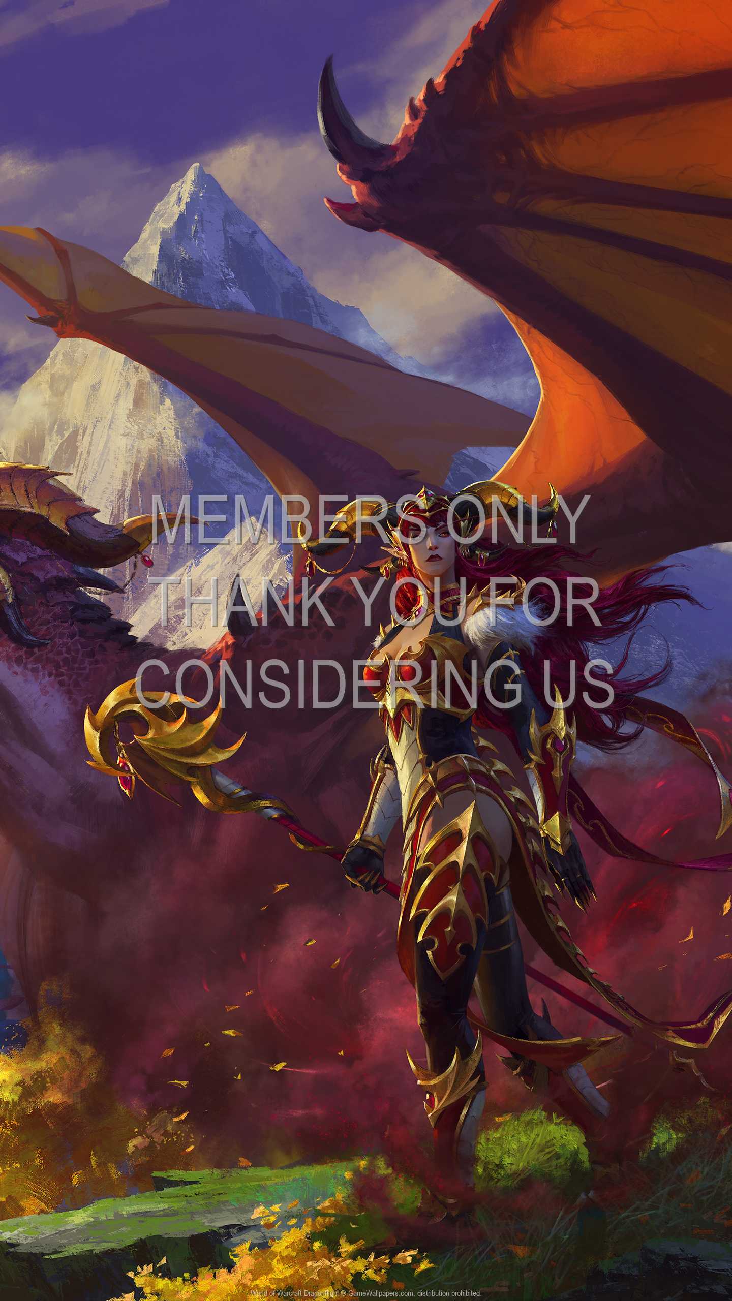 World of Warcraft: Dragonflight 1440p Vertical Handy Hintergrundbild 01