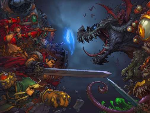 Battle Chasers - Nightwar Mobile Horizontal wallpaper or background