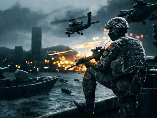 Battlefield 4 fan art Mobile Horizontal wallpaper or background