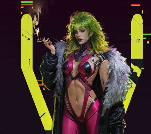 Cyberpunk 2077 fan art Mobile Horizontal wallpaper or background