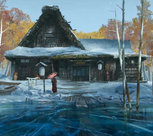 Ghost of Yotei Mobile Horizontal wallpaper or background