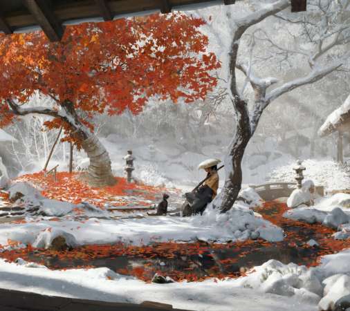 Ghost of Yotei Mobile Horizontal wallpaper or background