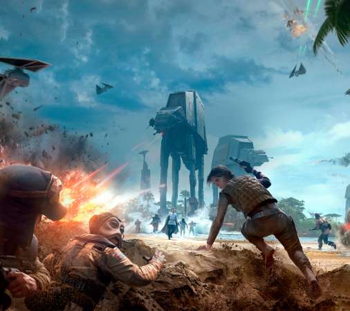 Star Wars Battlefront Rogue One: Scarif Mobile Horizontal wallpaper or background