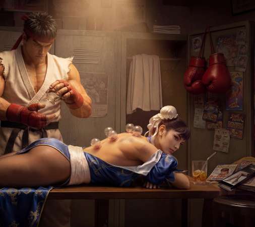 Street Fighter fan art Mobile Horizontal wallpaper or background