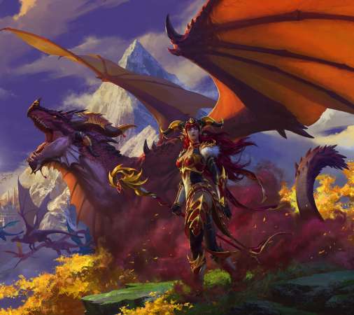 World of Warcraft: Dragonflight Mobile Horizontal wallpaper or background