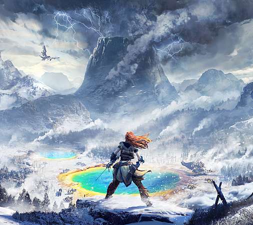 Horizon: Zero Dawn - The Frozen Wilds Mobile Horizontal wallpaper or background
