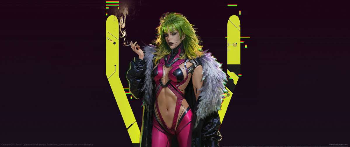 Cyberpunk 2077 fan art ultrawide wallpaper or background 14