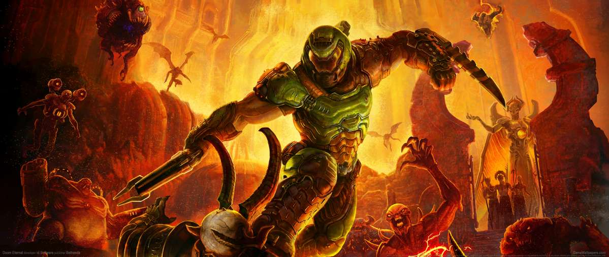 Doom Eternal ultrawide wallpaper or background 06