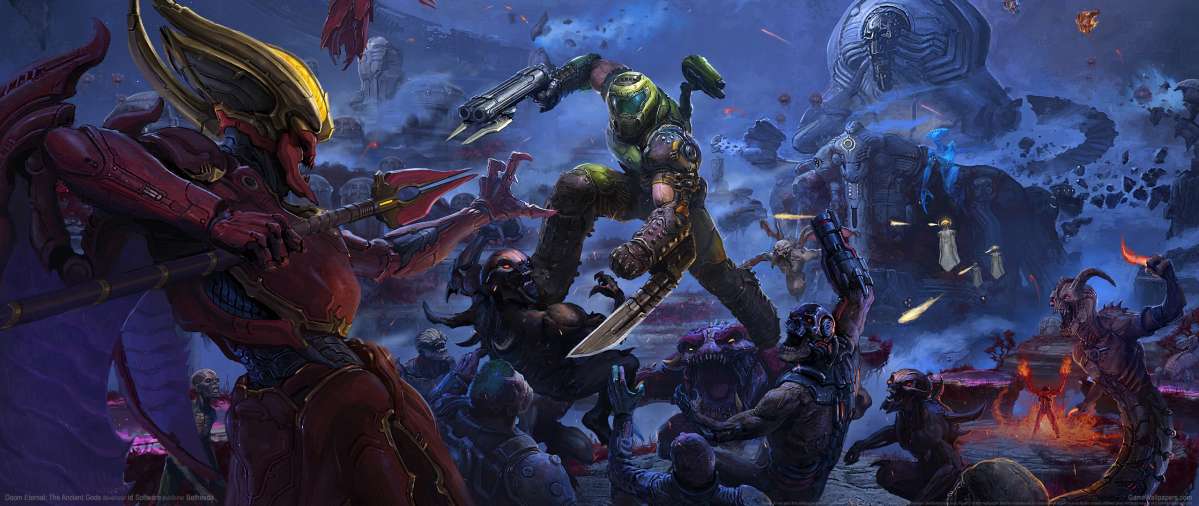Doom Eternal: The Ancient Gods ultrawide wallpaper or background 01