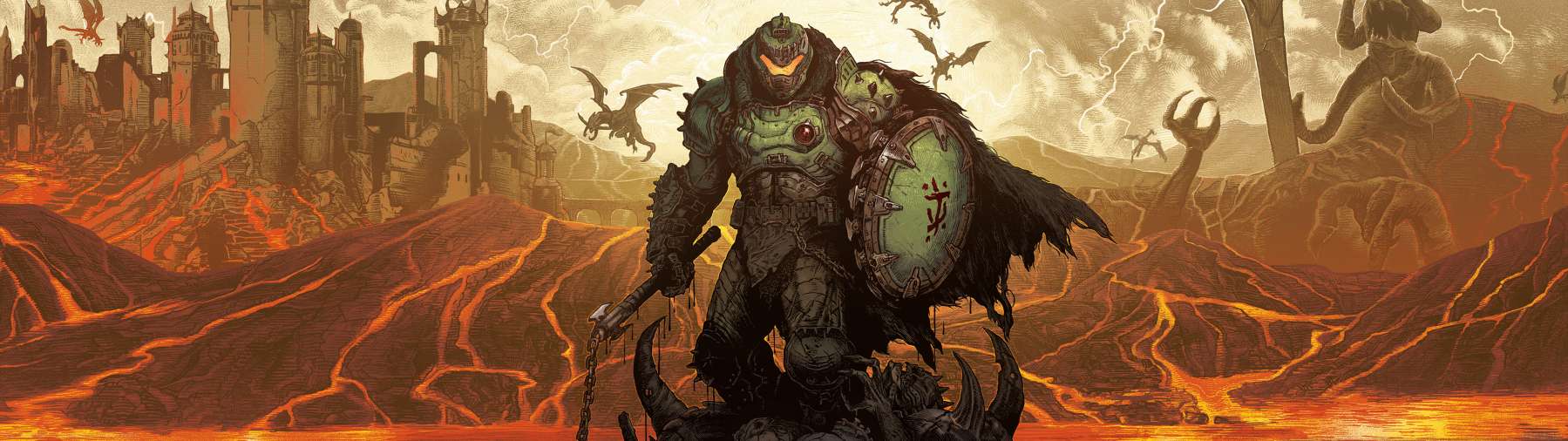 Doom: The Dark Ages superwide wallpaper or background 02