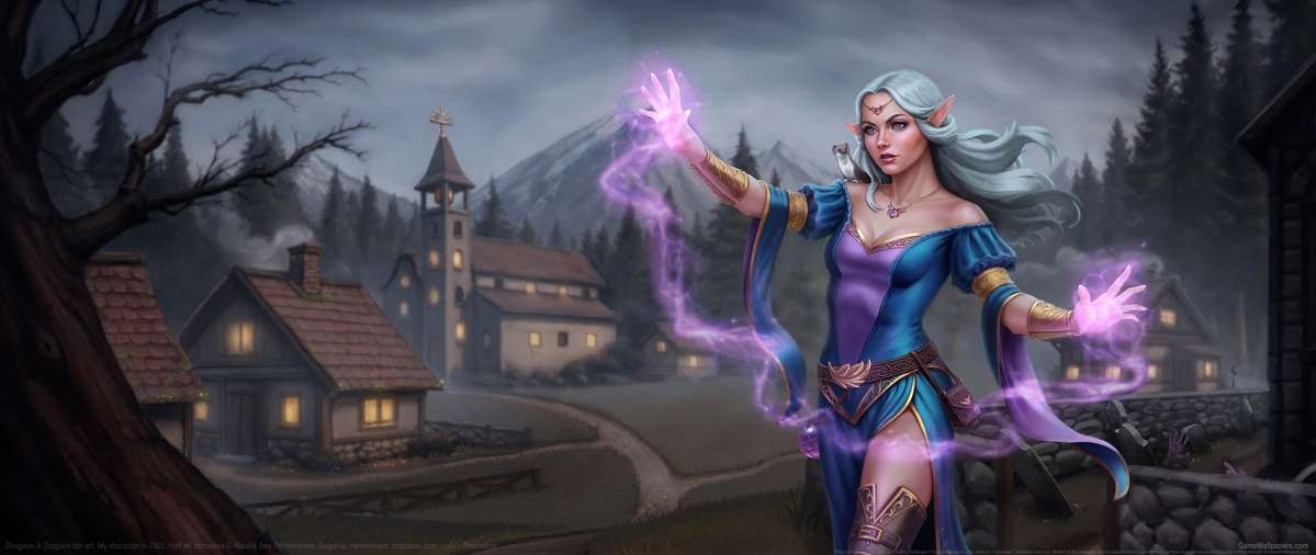 Dungeons & Dragons fan art ultrawide wallpaper or background 01