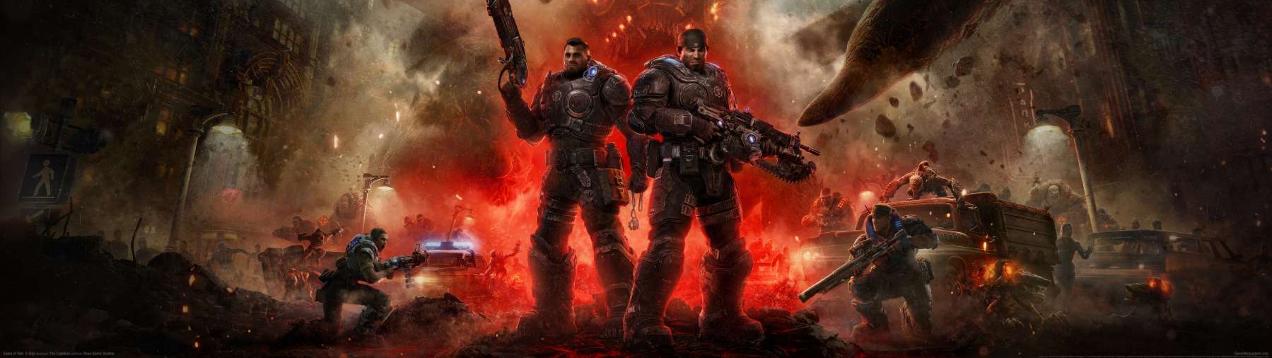 Gears of War: E-Day superwide wallpaper or background 01